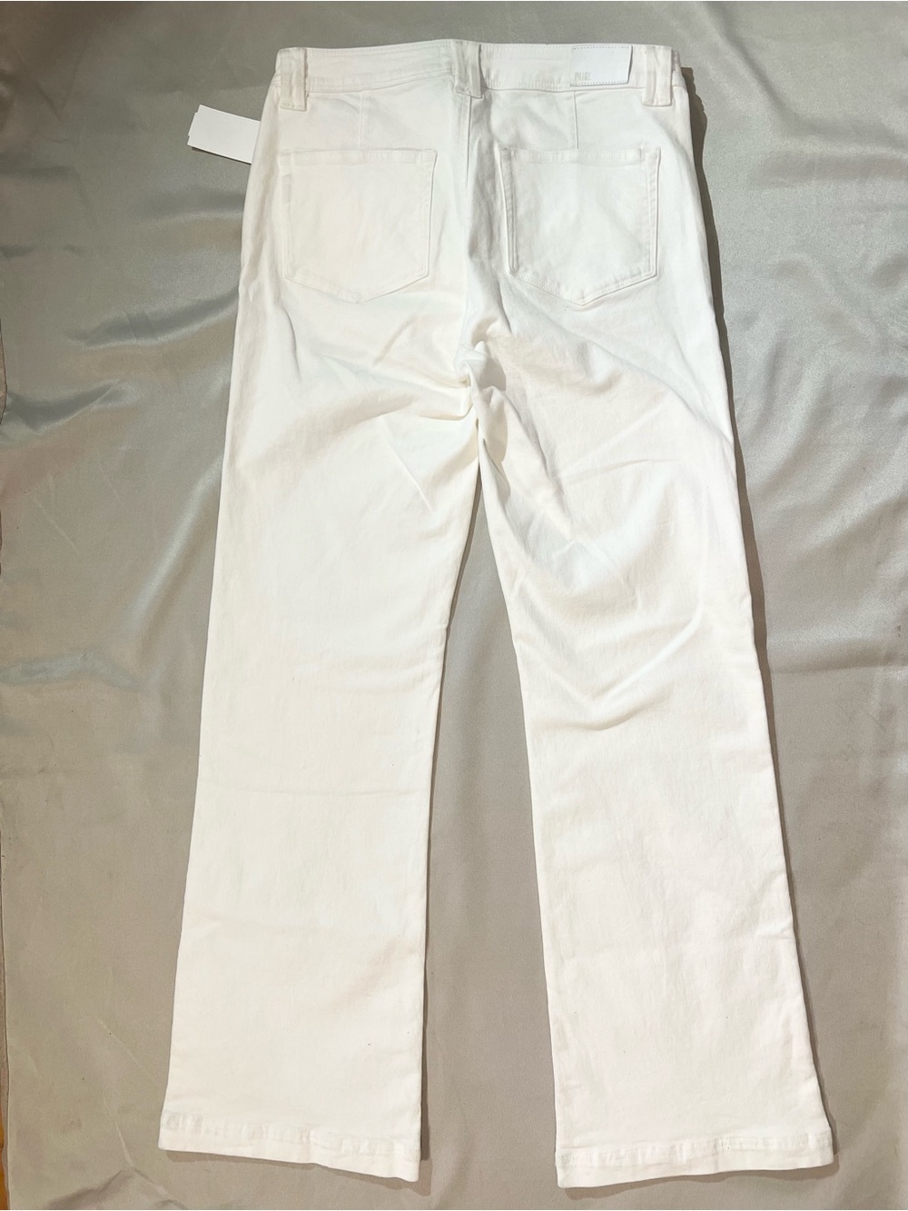 PAIGE Leenah Lace Up Wide Leg Jeans White Size 30 High Rise $128 NWT - Picture 4 of 5